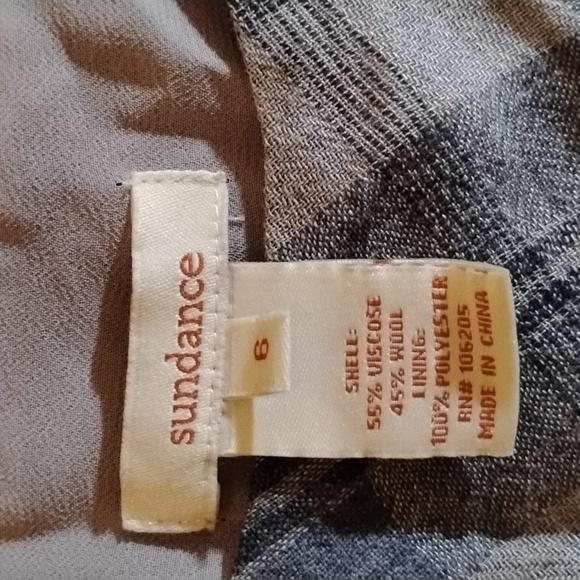 Sundance Catalog Wool Blend Plaid Dress Size 6 - Picture 4 of 5